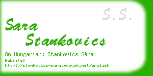 sara stankovics business card